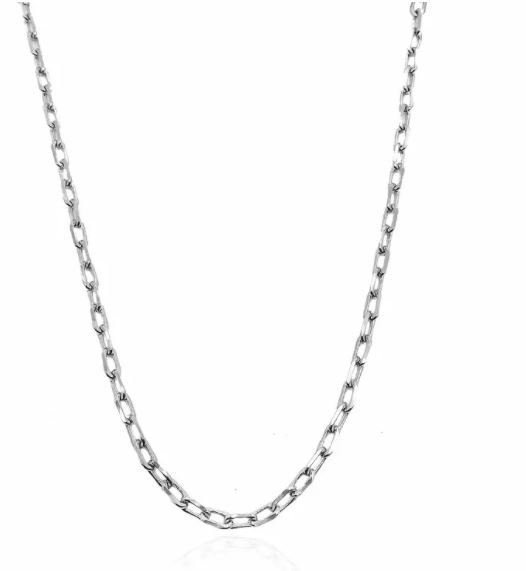 CORRENTE CARTIER ELOS DIAMANTADOS - 60 CM EM RÓDIO BRANCO