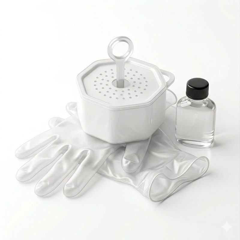 KIT COM 3 ITENS PARA LIMPEZA SEMIJOIAS EM OURO 18K