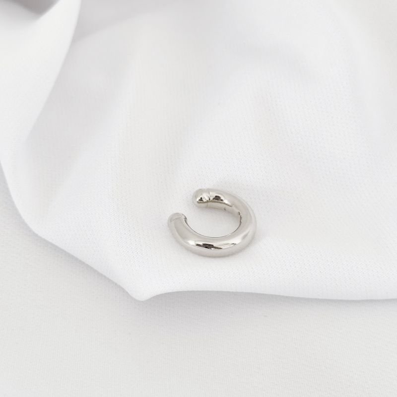 PIERCING TUBO 20MM COM 5MM DE ESPESSURA EM RÓDIO BRANCO