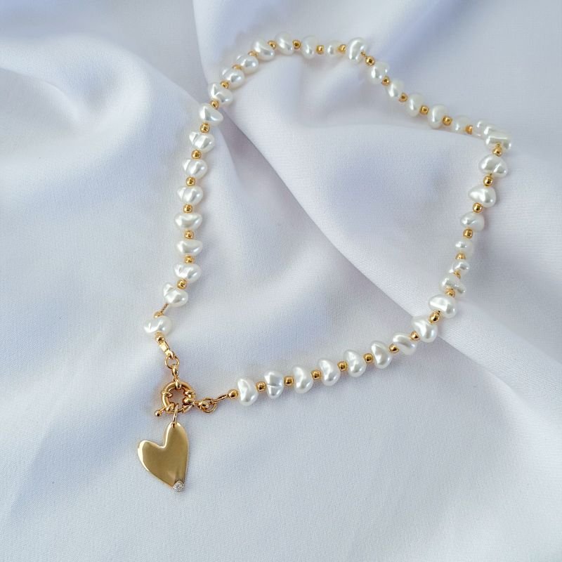 PINGENTE CORAÇÃO LISO COM ZIRCONIA NA PONTA 2MM EM OURO 18K