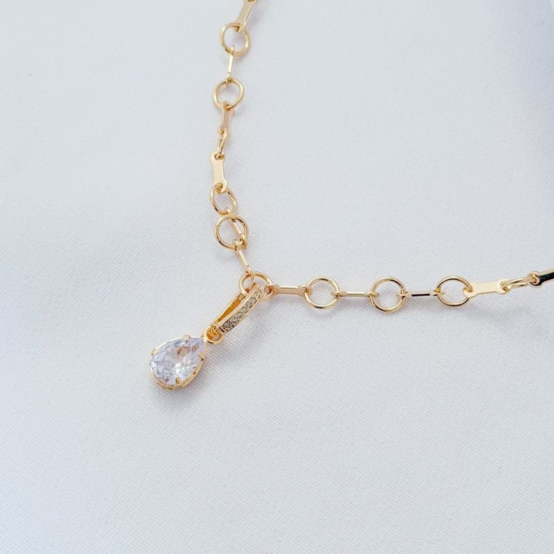 PINGENTE GOTA 7X10 EM OURO 18K