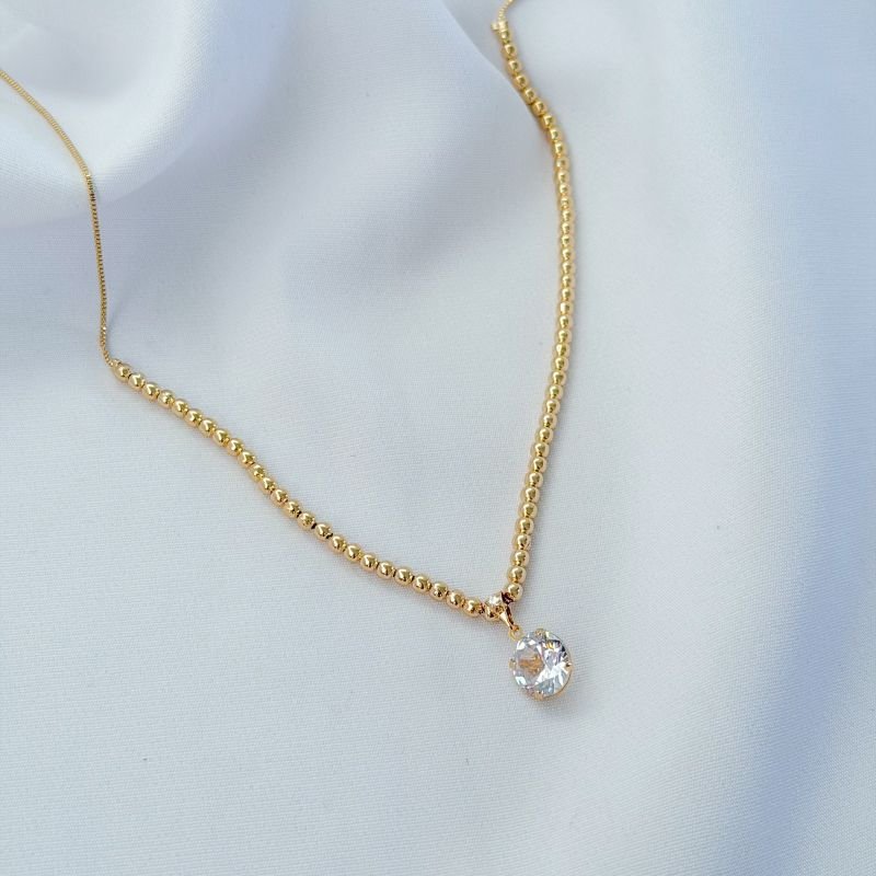 PINGENTE REDONDO 10MM EM OURO 18K