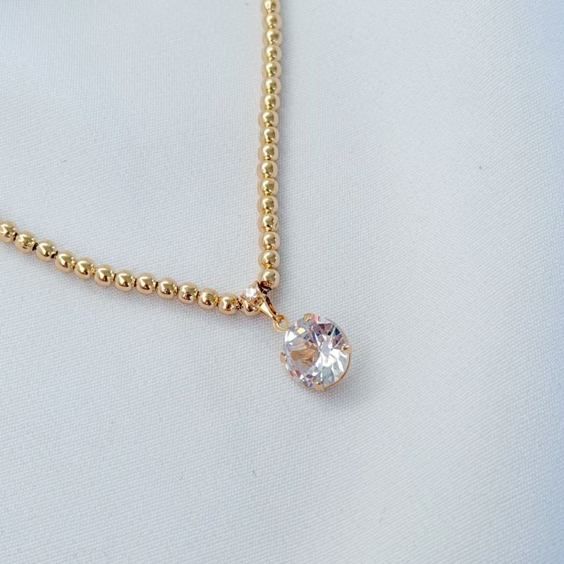 PINGENTE REDONDO 10MM EM OURO 18K