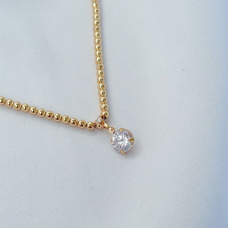 PINGENTE REDONDO 8MM EM OURO 18K