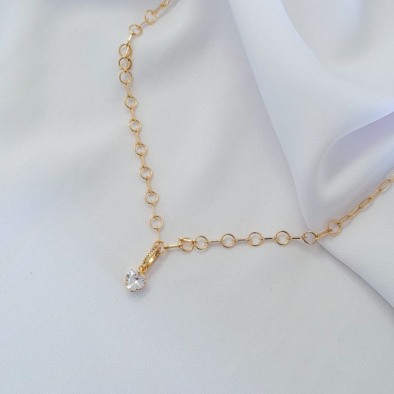 PINGENTE ZIRCONIA CORAÇÃO 8MM EM OURO 18K