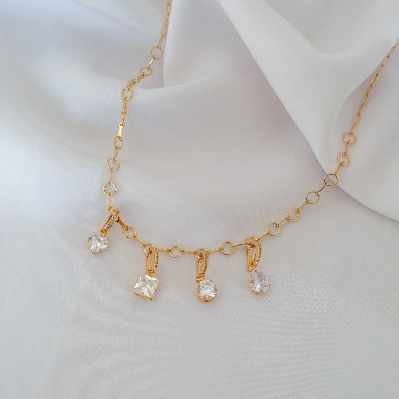 PINGENTE ZIRCONIA CORAÇÃO 8MM EM OURO 18K