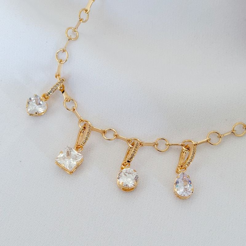 PINGENTE ZIRCONIA CORAÇÃO 8MM EM OURO 18K