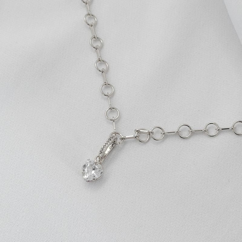 PINGENTE ZIRCONIA CORAÇÃO 8MM EM RÓDIO BRANCO