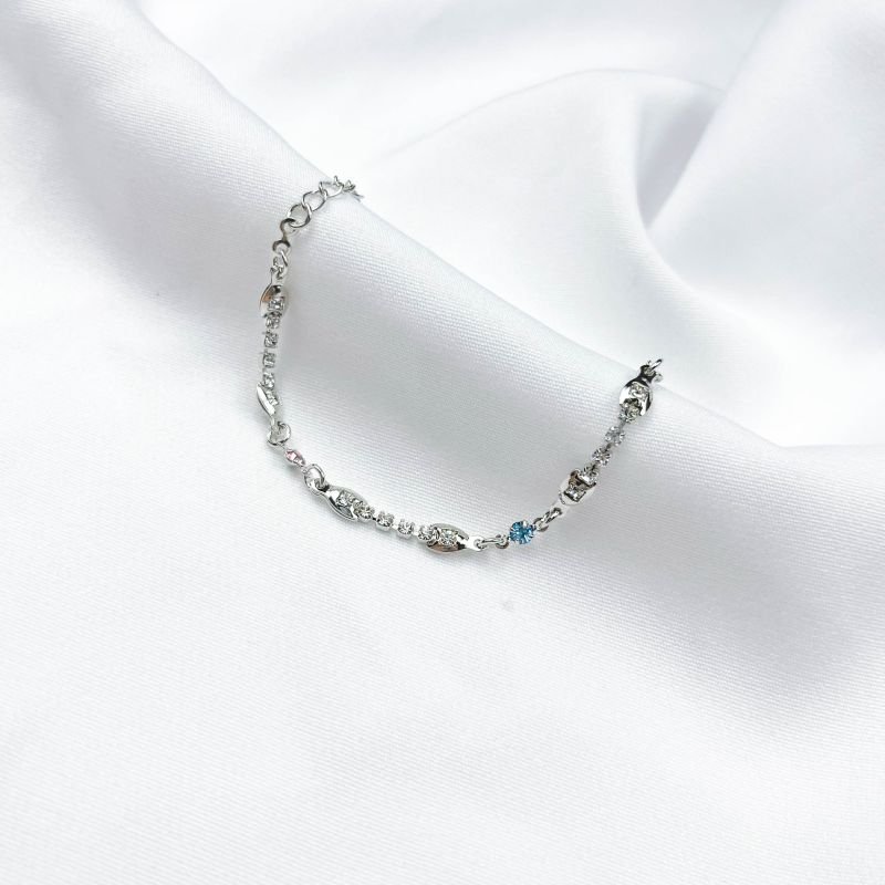 PULSEIRA INFANTIL ZIRCONIAS E PEDRINHAS COLORIDAS