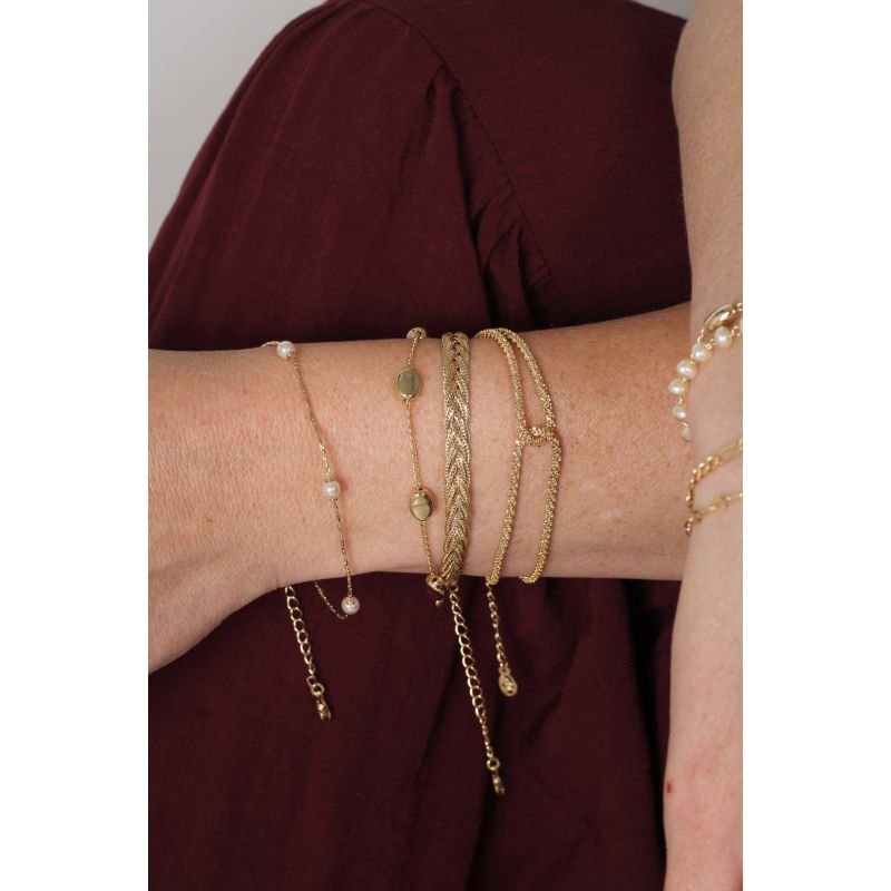 PULSEIRA C/ OVAIS FACETADOS EM OURO 18K