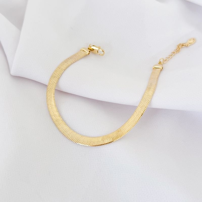 PULSEIRA FITA 5MM EM OURO 18K
