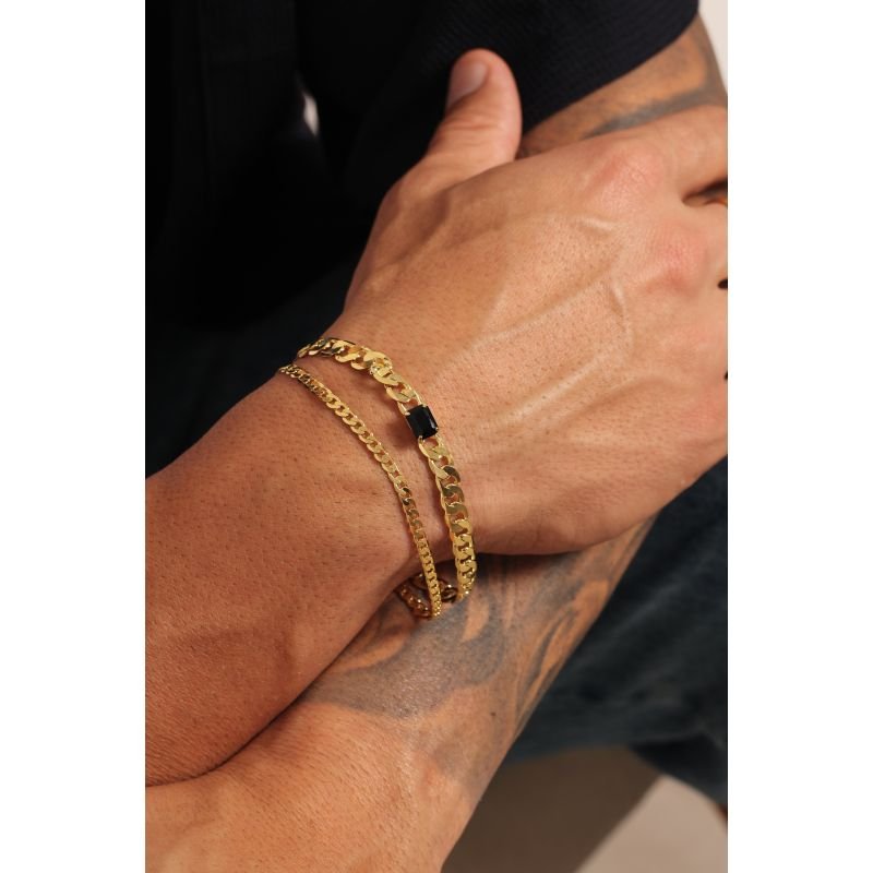 PULSEIRA GROUMET FACETADA DIAMANTADA 1X1 20CM EM RÓDIO BRANCO