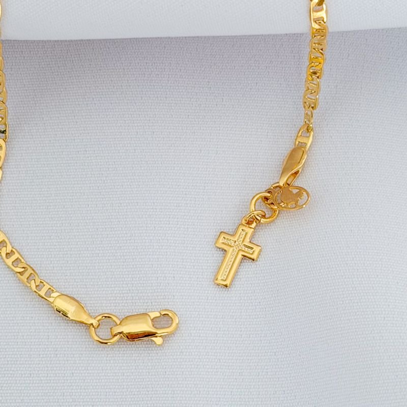 PULSEIRA GUCCI COM CRUZ 20CM EM OURO 18K