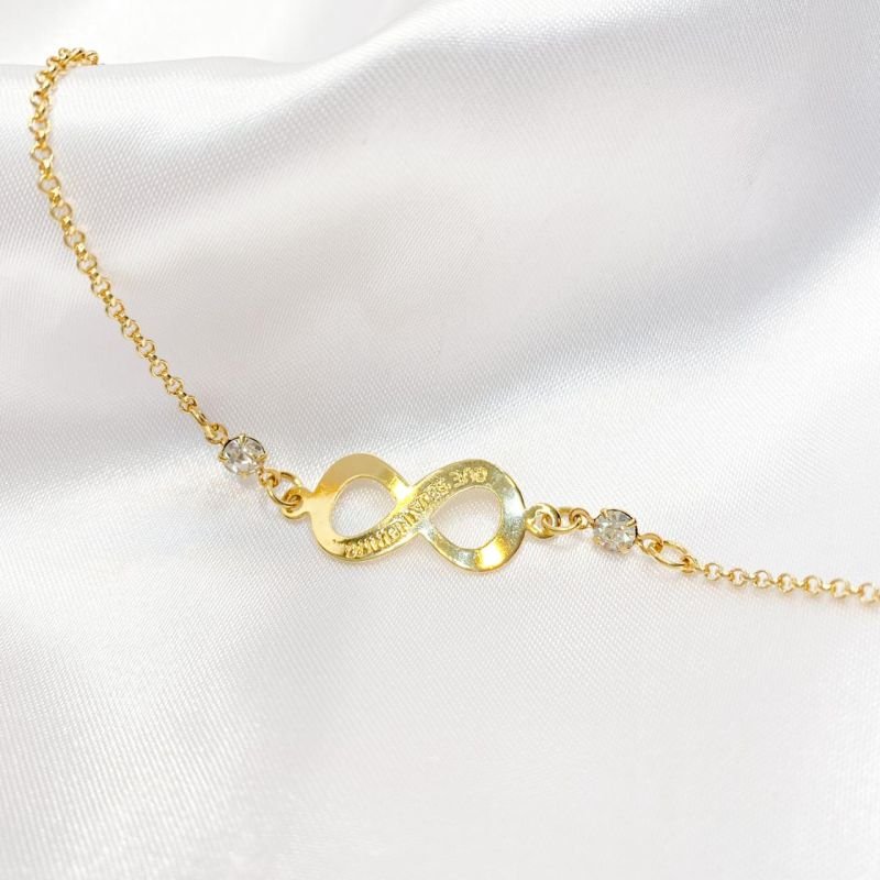 PULSEIRA INFINITO EM OURO 18K