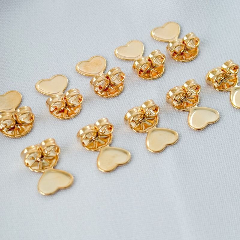 TARRAXA MAGICA CORACAO (5 PARES) EM OURO 18K