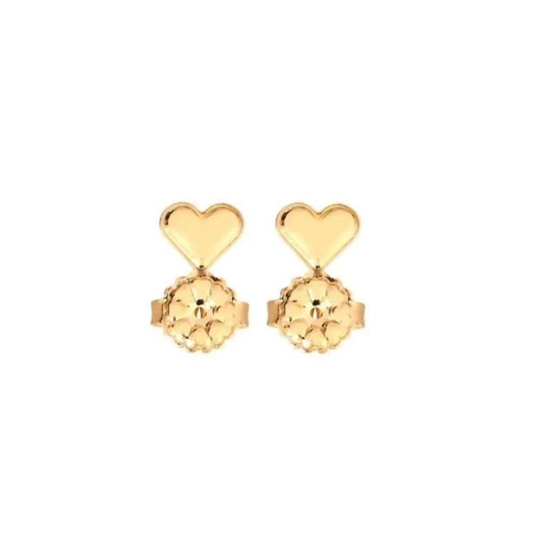 TARRAXA MAGICA CORACAO (5 PARES) EM OURO 18K
