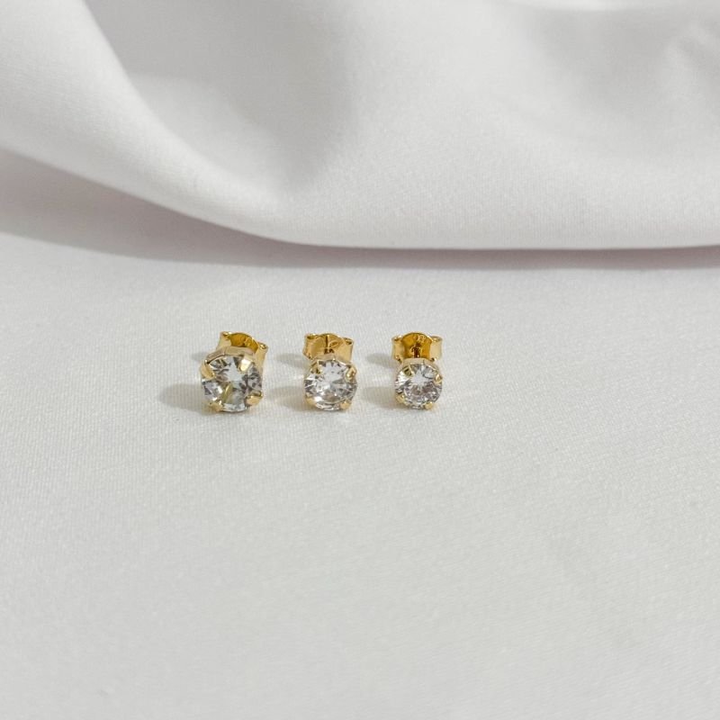 TRIO PONTO DE LUZ EM OURO 18K