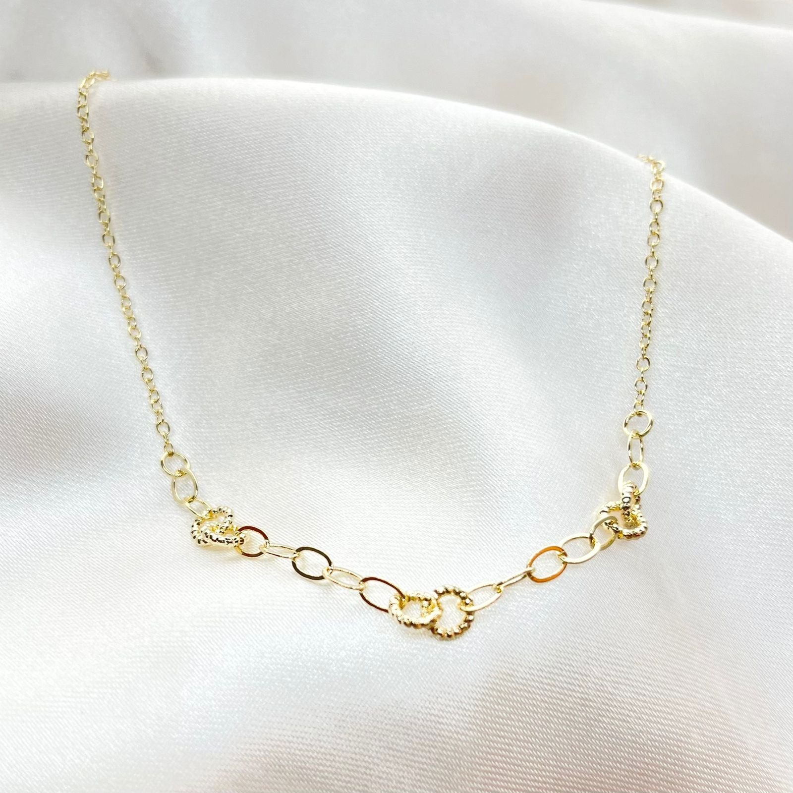 TORNOZLEIRA ELOS EM OURO 18K