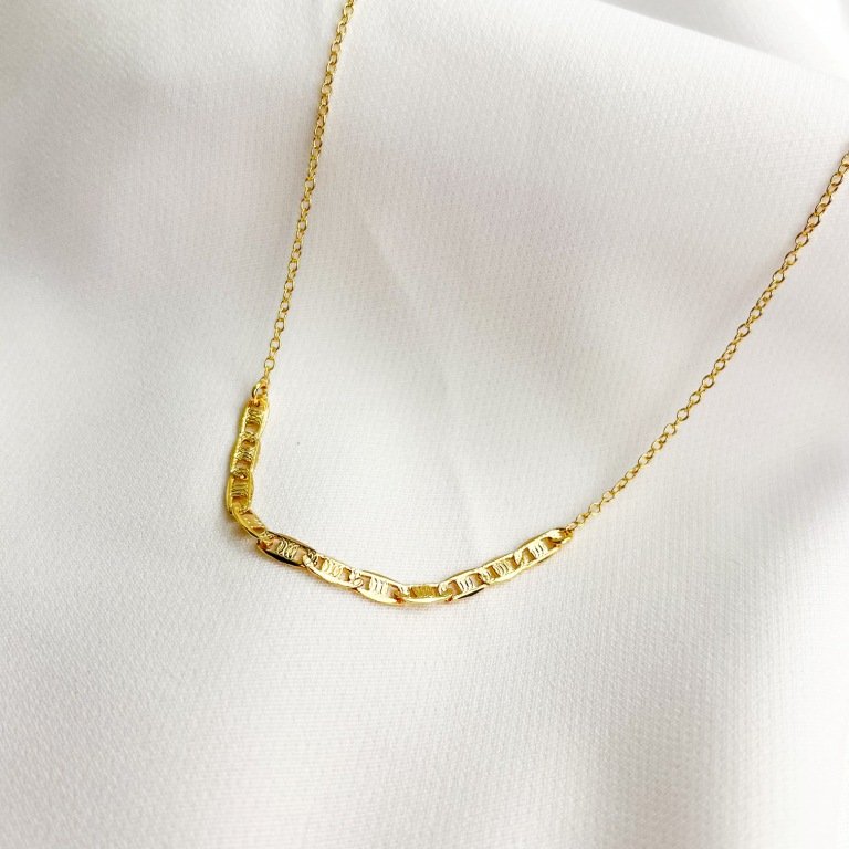 TORNOZELEIRA CORRENTE GUCCI TRABALHADA EM OURO 18K